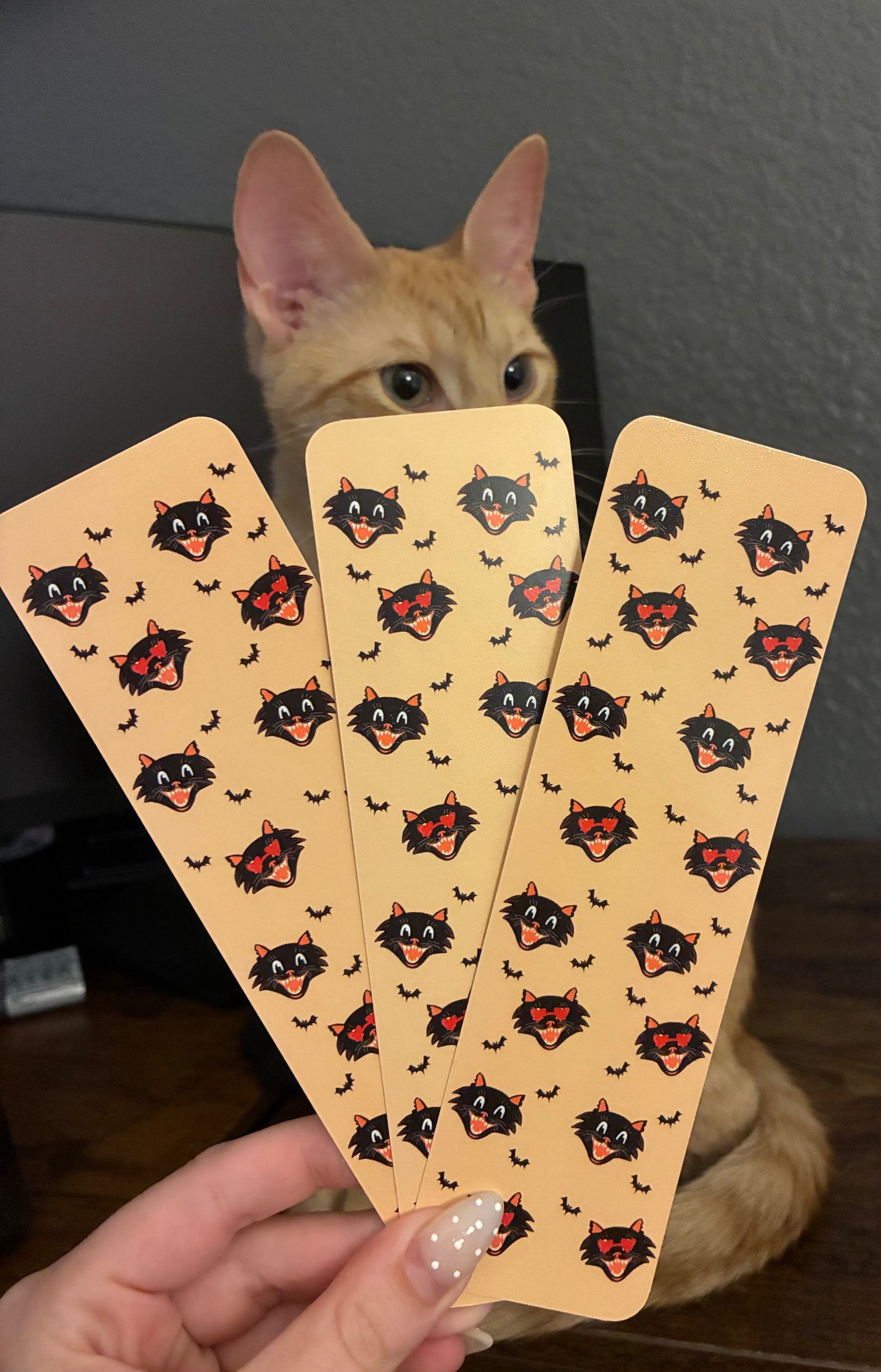 Vintage Halloween Cats Boo-mark