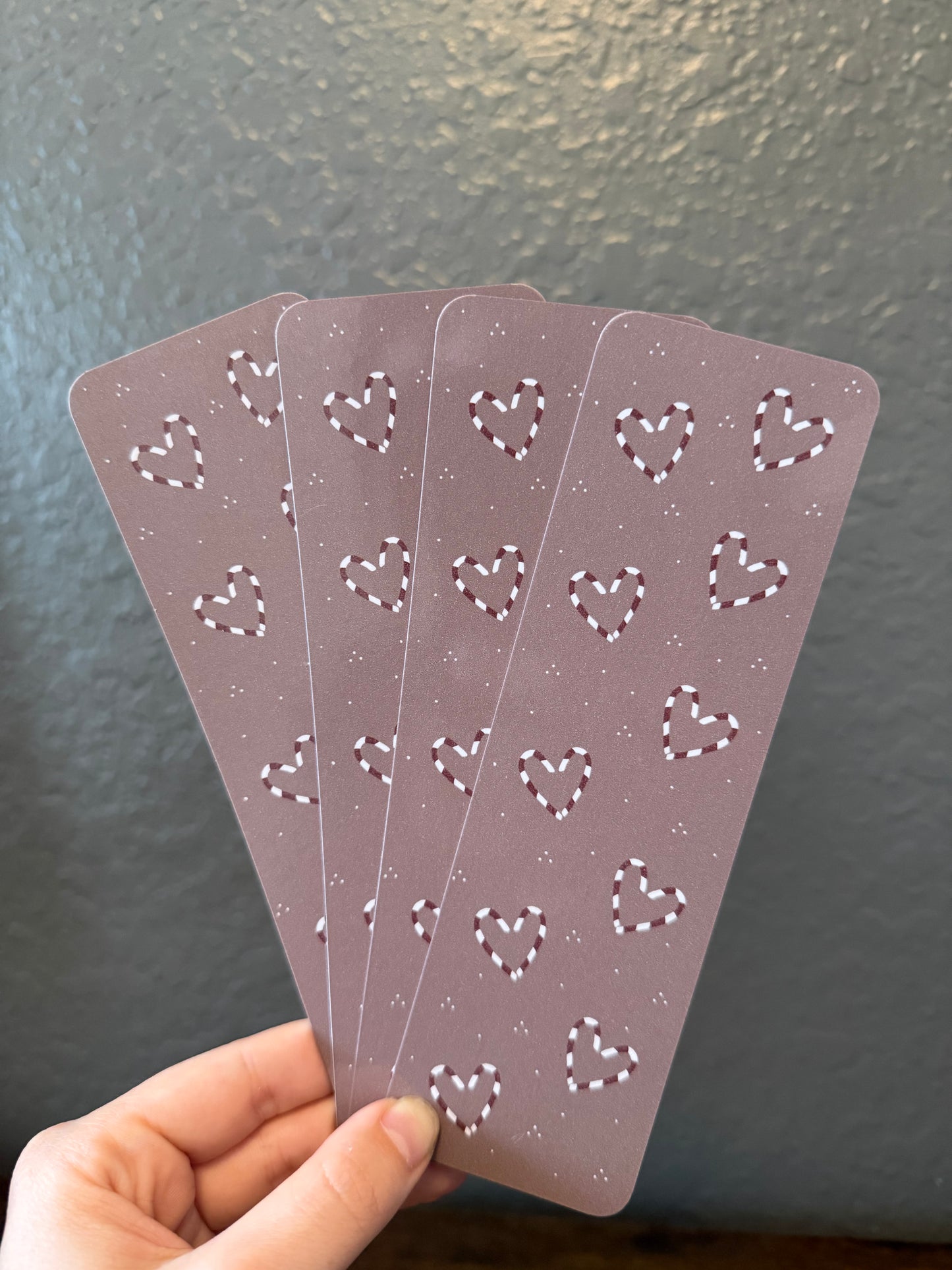 Candy Cane Hearts Bookmark