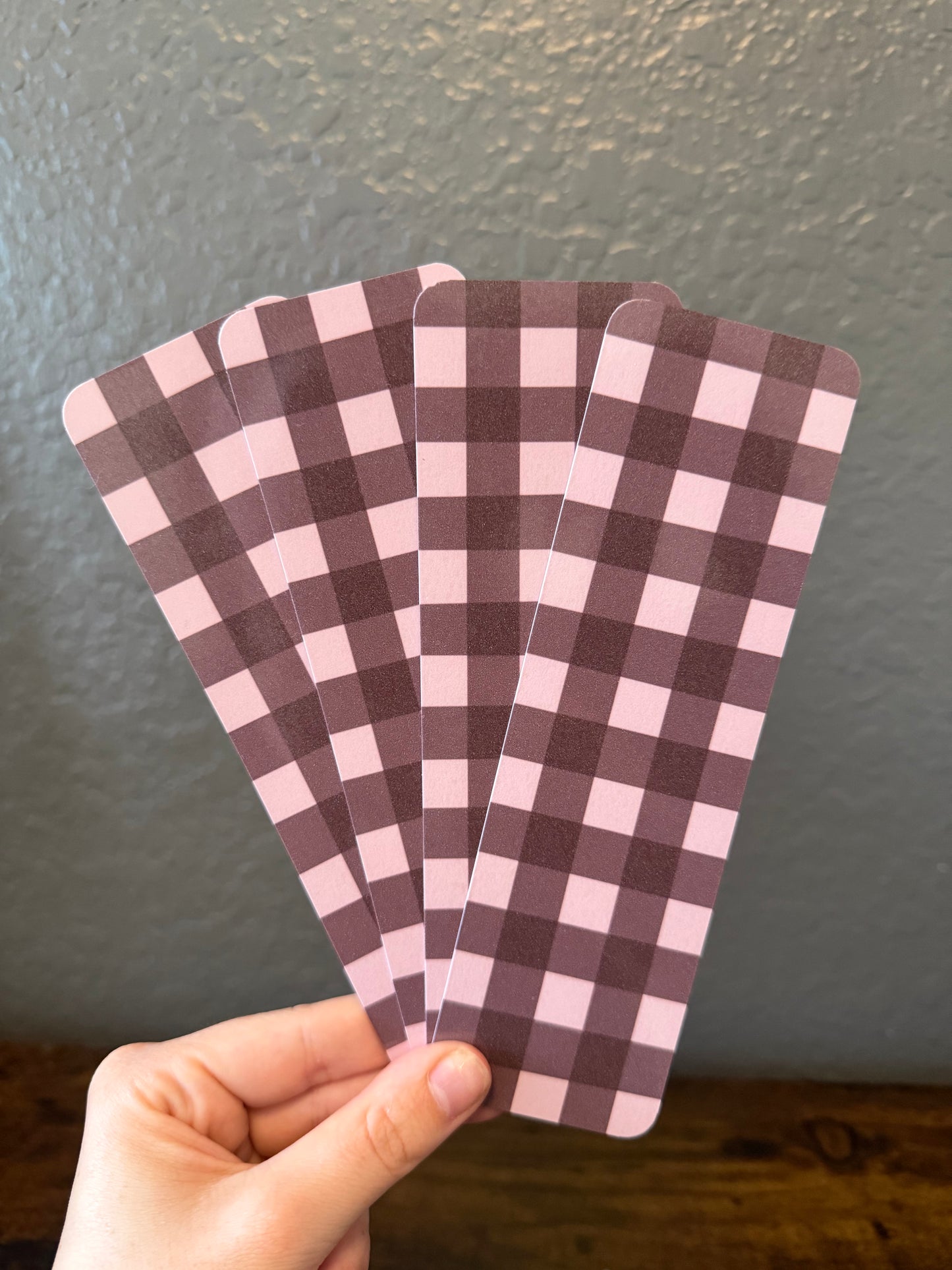Christmas Gingham Bookmark